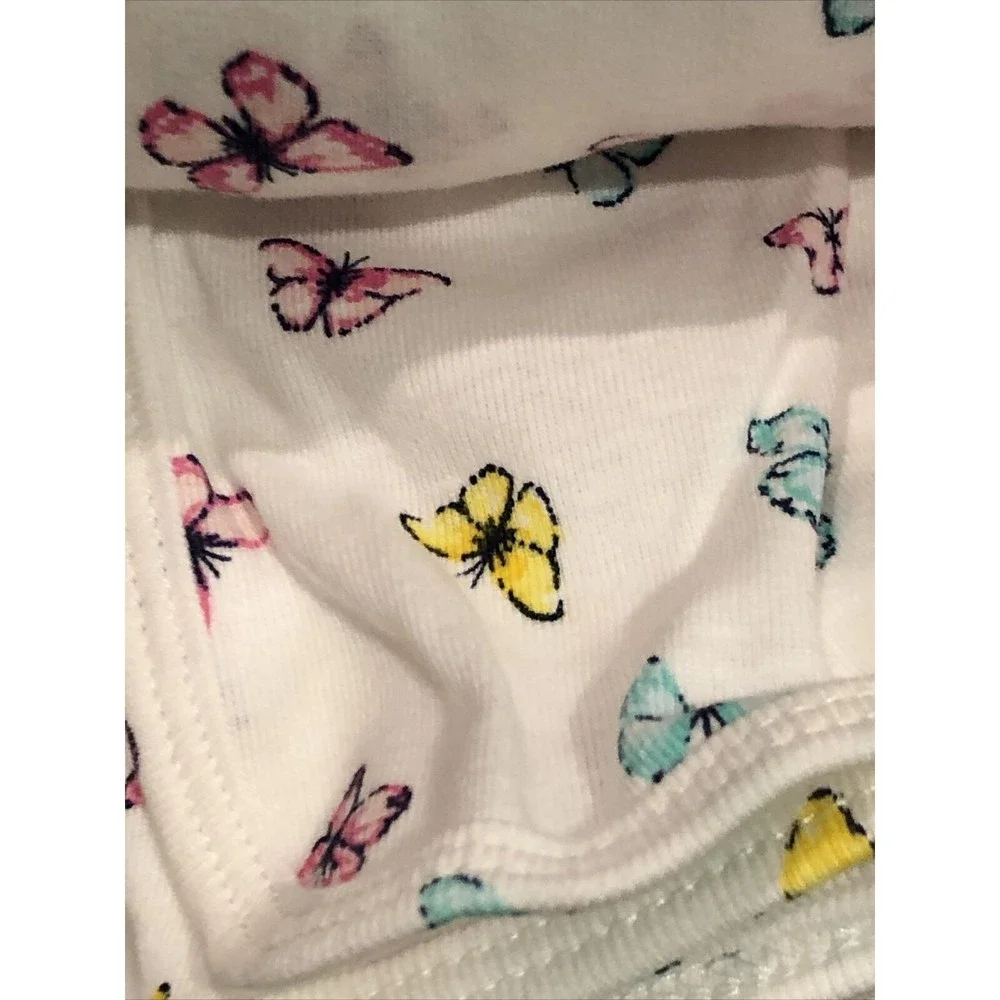 Carter's Receiving Swaddle Blanket Baby Girl Polka Dots Butterflies Pink…